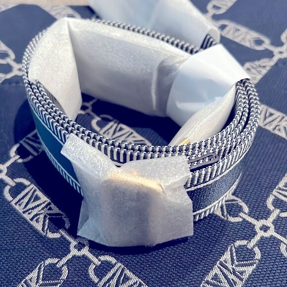 Michael Kors Gigi Large Grab Monogram Denim Tote Bag, Navy, NWT - Picture 2 of 15